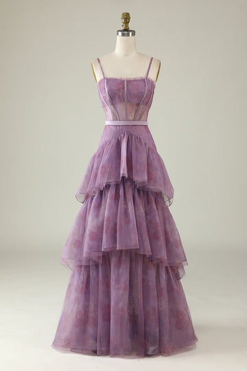 Vestido de Graduación Púrpura A Línea